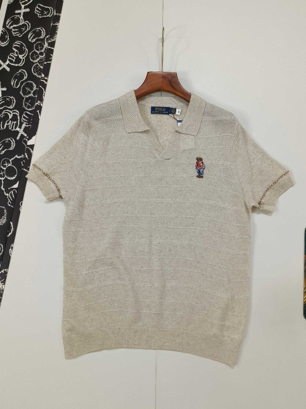Polo Ralph Lauren Small Polo Bear Textured Knit Short Sleeve Polo